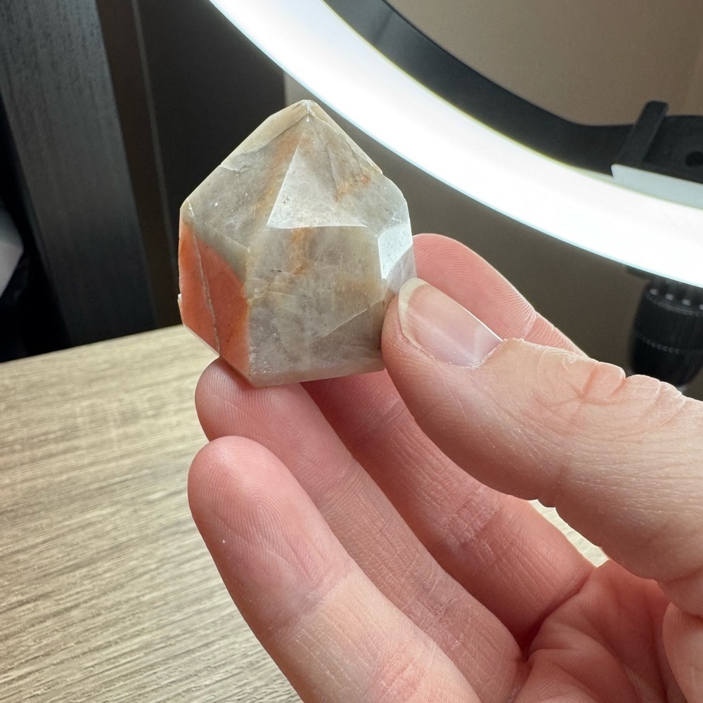 Peach Moonstone Gemstone Crystal mini Tower